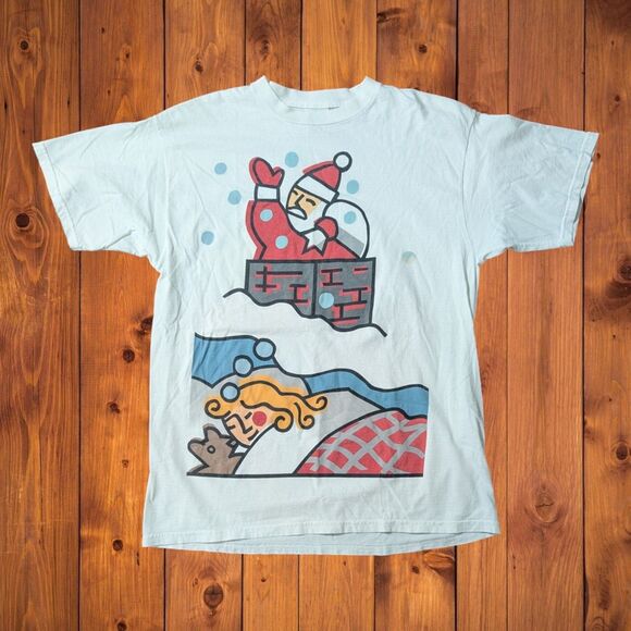 Vintage 90s USPS 32 Cent United States Post Office Christmas Santa XL Shirt - Picture 1 of 8